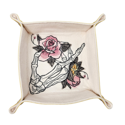 Skeleton Themed TTRPG Gift Set: Dice Tray & Tome