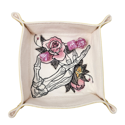 Skeleton Themed TTRPG Gift Set: Dice Tray & Tome