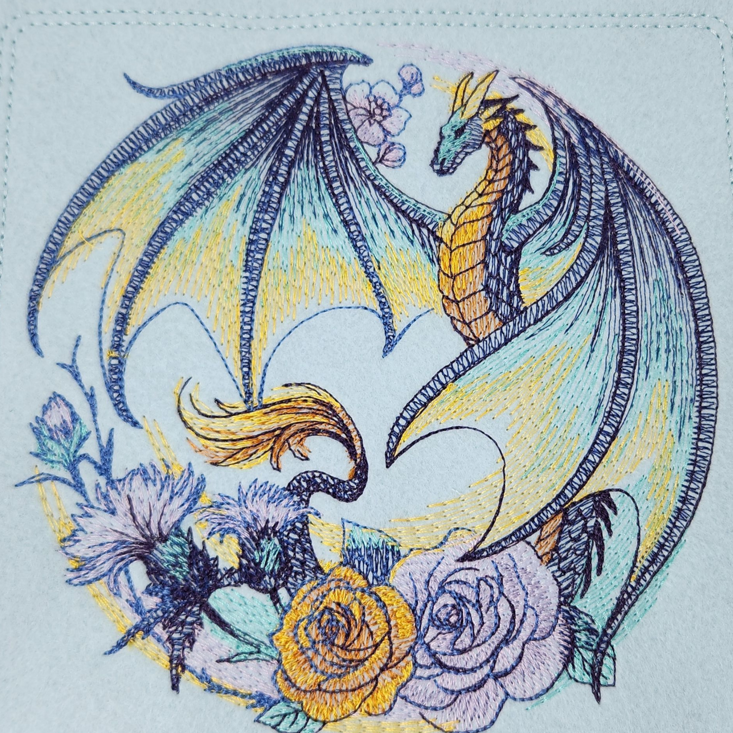 Collapsible Dice Rolling Tray, flower dragon dice tray