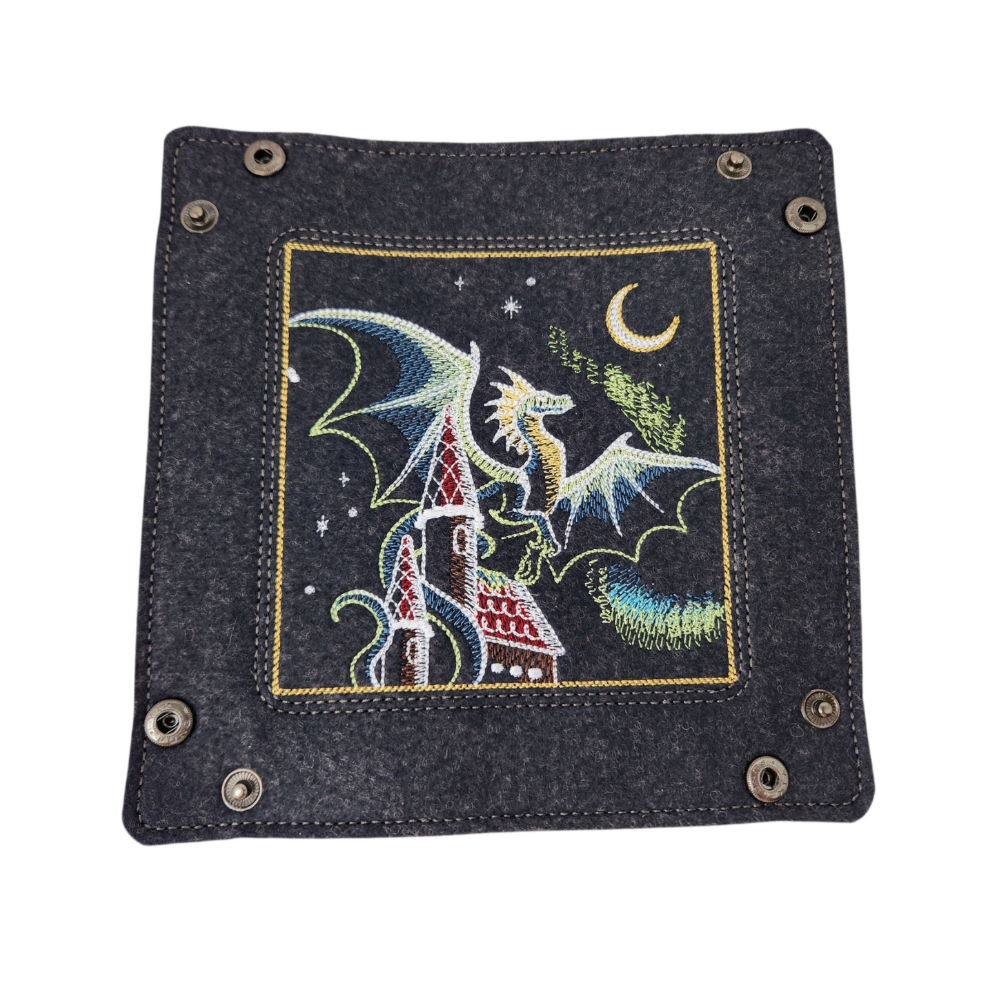 Dragon in Moonlight Dice Tray for TTRPGs