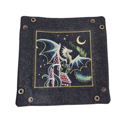Dragon in Moonlight Dice Tray for TTRPGs
