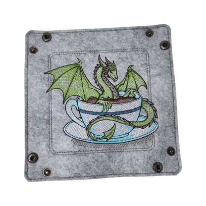 Green dragon familiar dice tray
