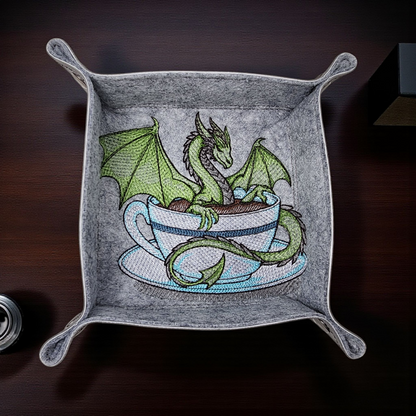 Green dragon familiar dice tray