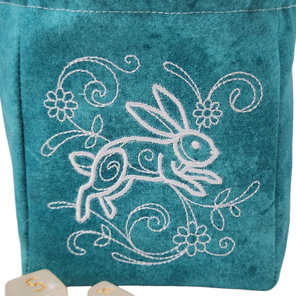 Cute bunny dice bag, TTRPG