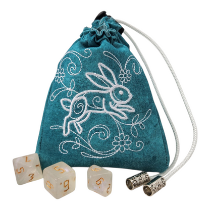 Cute bunny dice bag, TTRPG