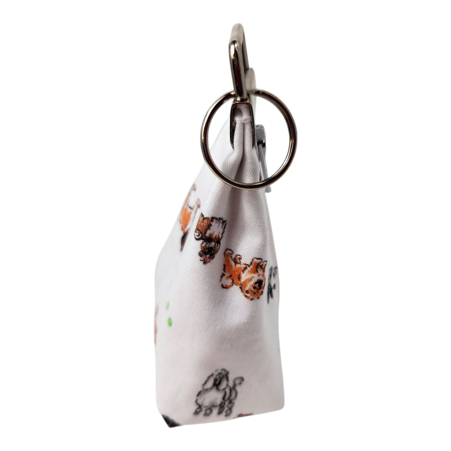 Grab and go small dice pouch with matching dice, Dog themed