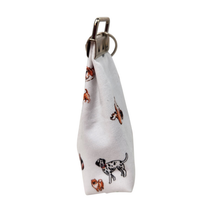 Grab and go small dice pouch with matching dice, Dog themed