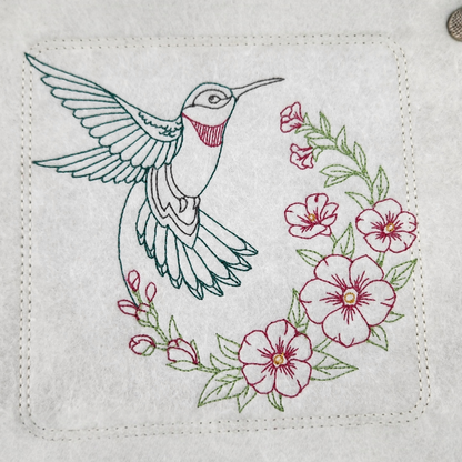 The Hummingbird and Hollyhock dice tray