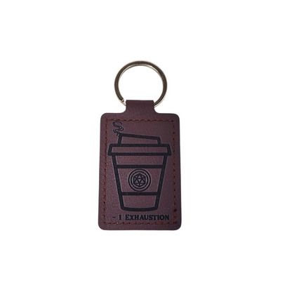 Latte faux leather keychain, TTRPG
