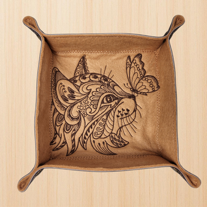 Cat and Butterfly Dice Tray