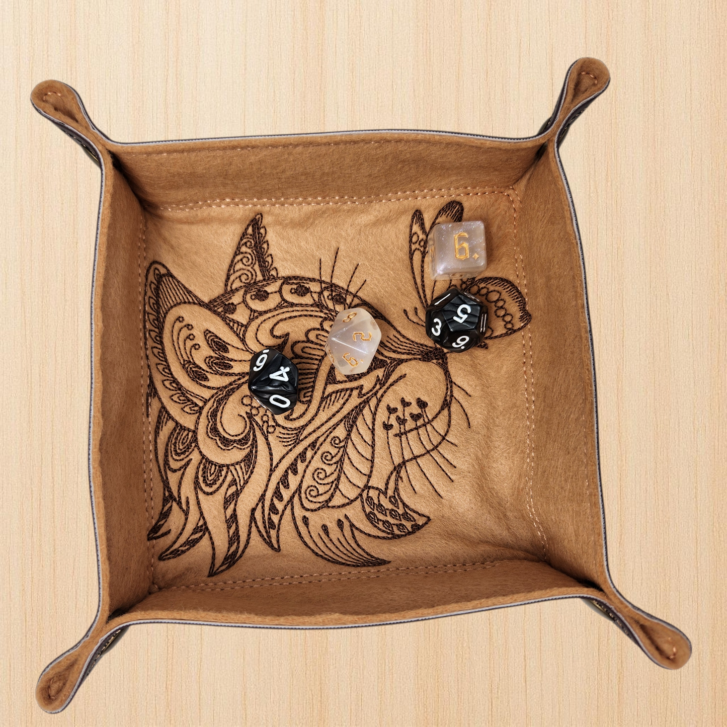 Cat and Butterfly Dice Tray