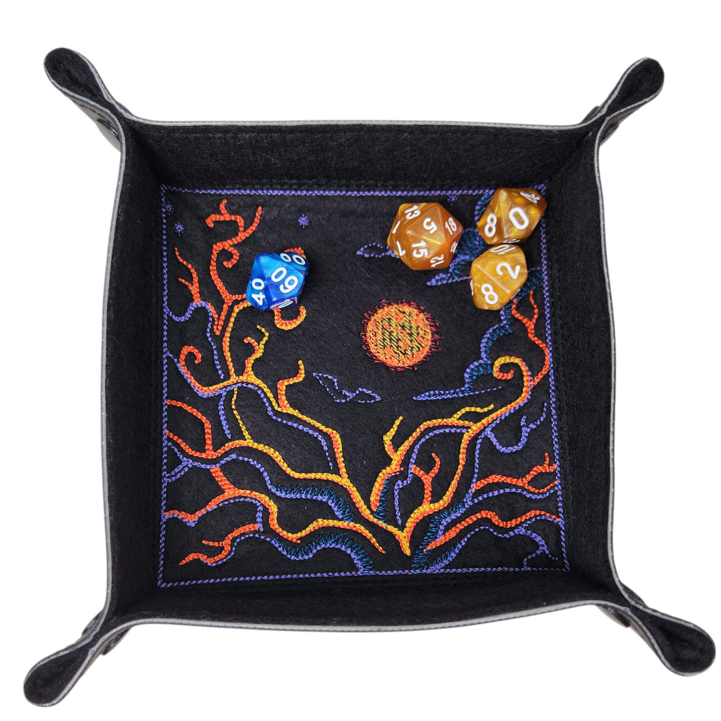Haunted night dice tray