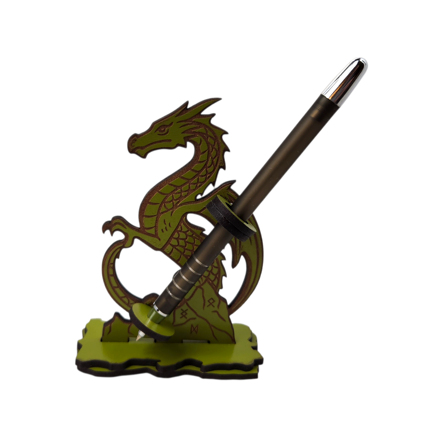 Dragon fantasy themed desk pen holder, TTRPG