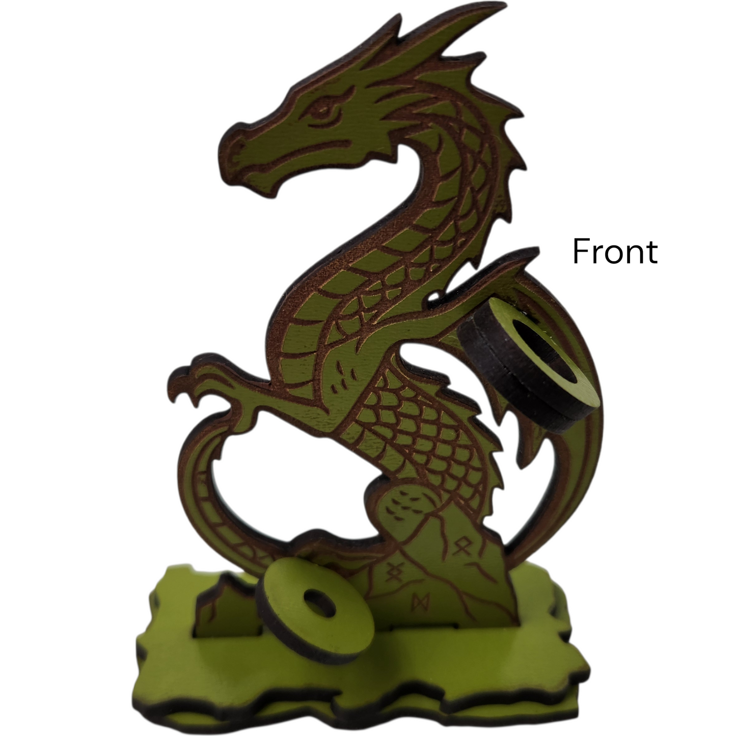 Dragon fantasy themed desk pen holder, TTRPG