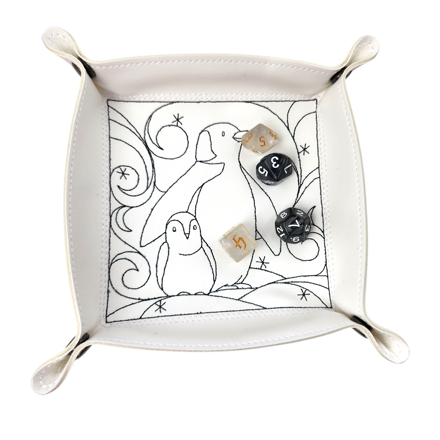 Penguin dice tray, TTRPG