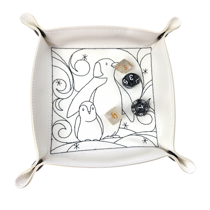 Penguin dice tray, TTRPG