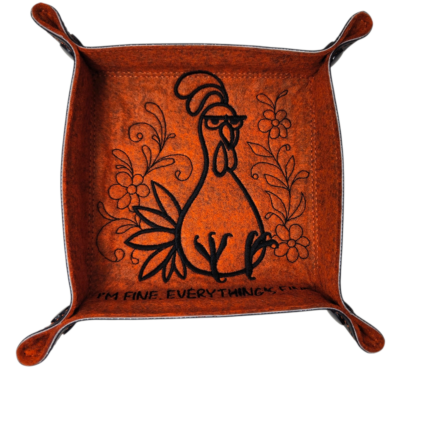 Dice tray, game mat, fed up chicken