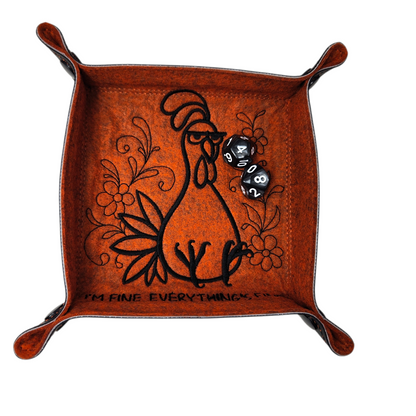 Dice tray, game mat, fed up chicken