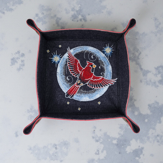 Cardinal Bird dice tray