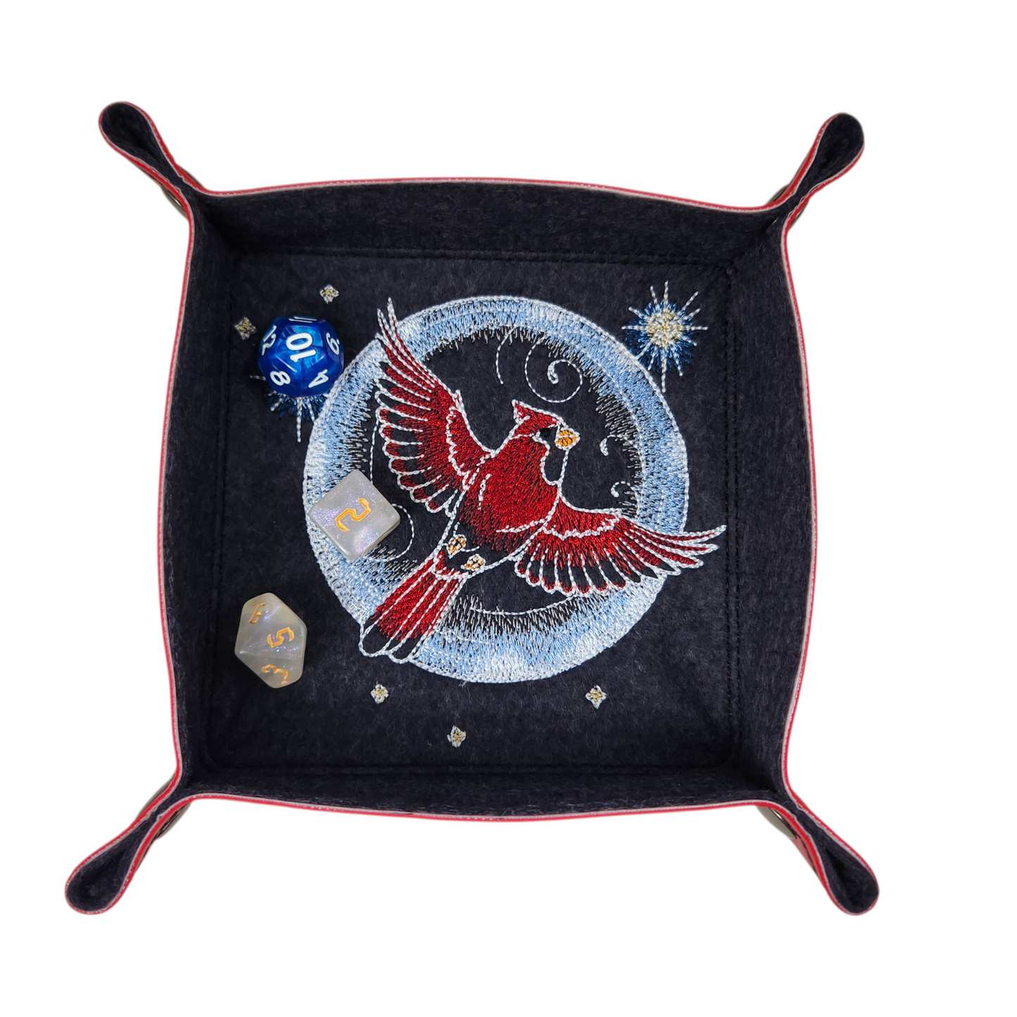 Cardinal Bird dice tray