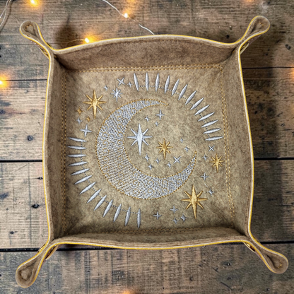 Moon and stars dice tray