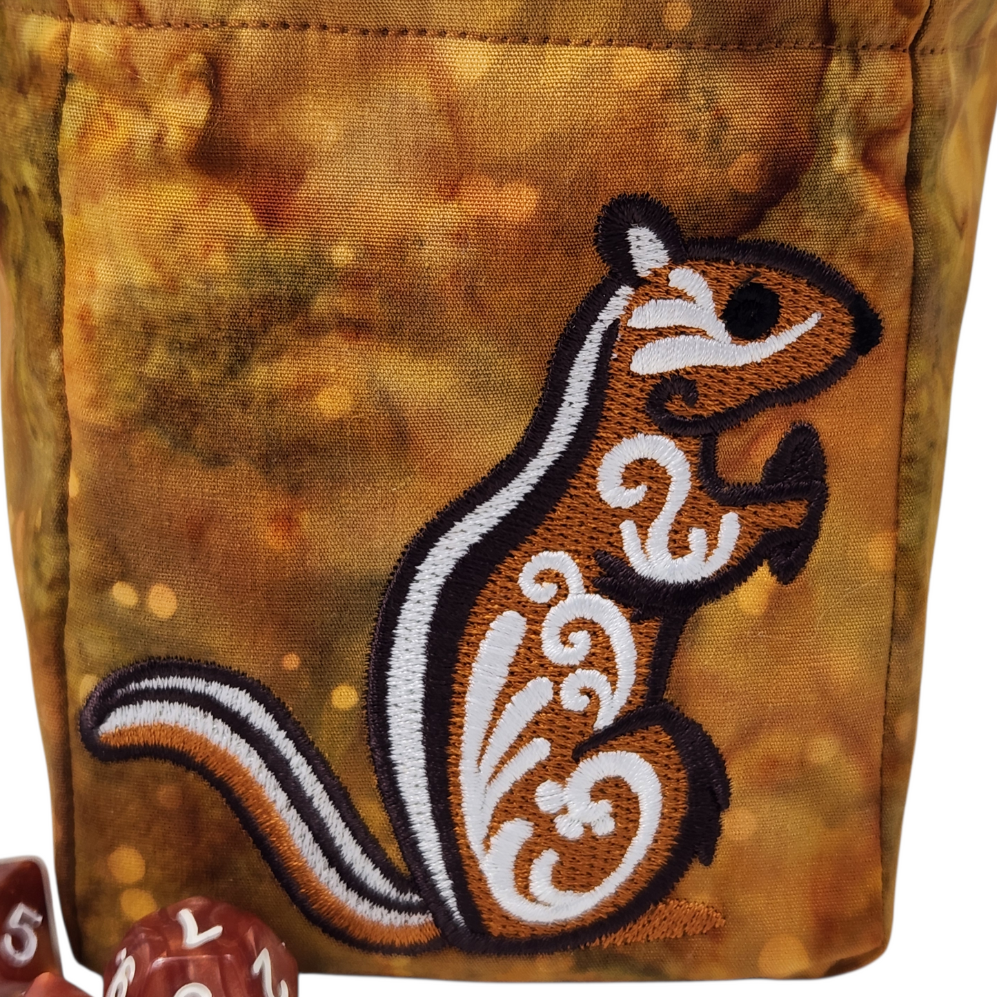 Chipmunk dice bag