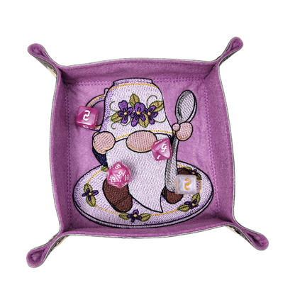 gnome and teacup dice tray