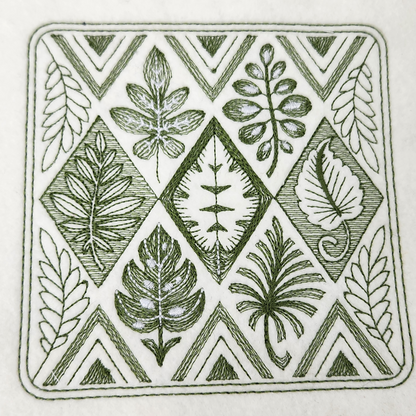 Green foliage dice tray