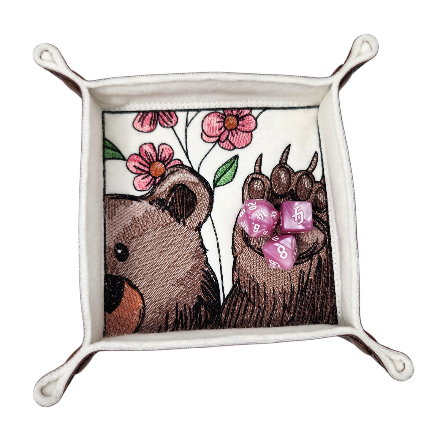 Bear  and flower Dice Tray