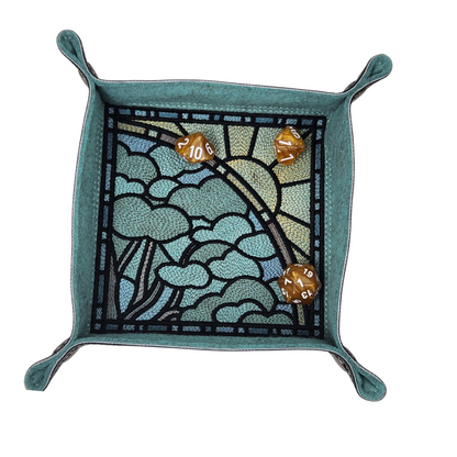 Summer time dice tray, stained glass design