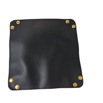 Large Embroidered dice tray with gamer bookshelf design.