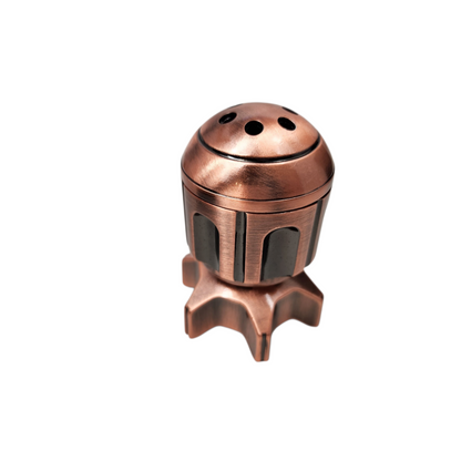Metal, spinning rocket dice and case