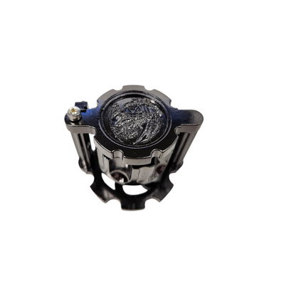 Revolver dice holder with bullet dice- gunmetal
