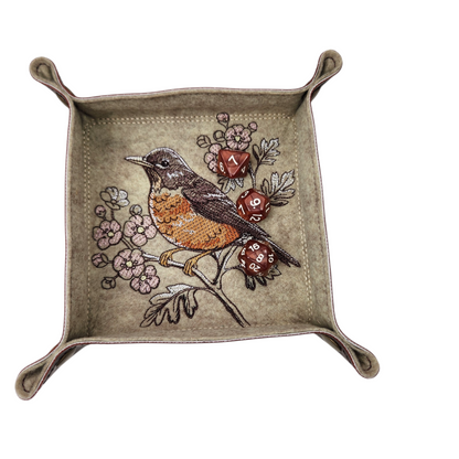 Collapsible Robin Bird dice tray