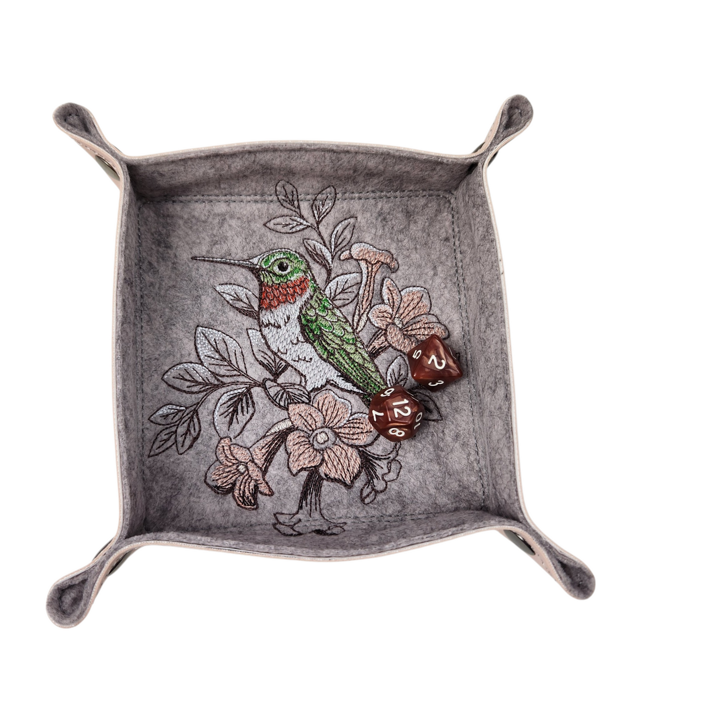 Collapsible Hummingbird dice tray