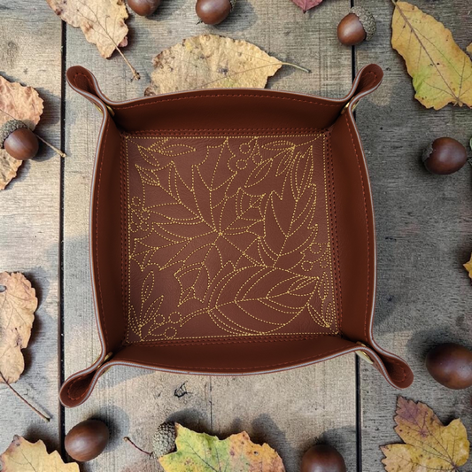 Autumn Leaf Dice Tray