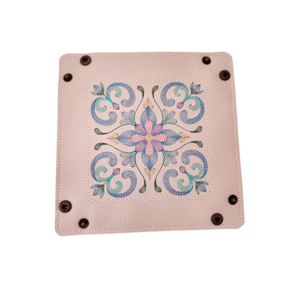 Decorative Floral Dice Tray -peach