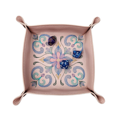 Decorative Floral Dice Tray -peach