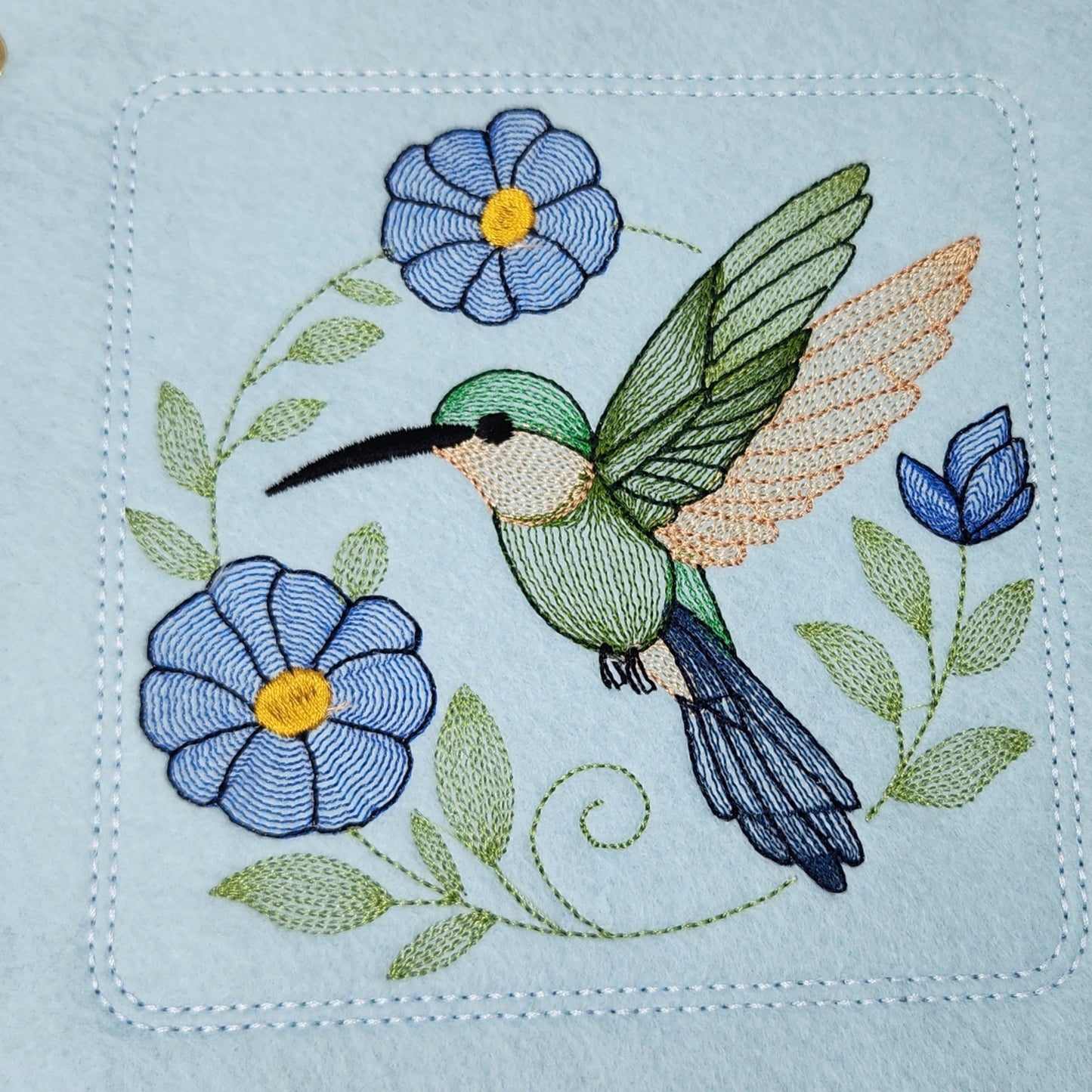 Humming bird and Morning Glory dice tray