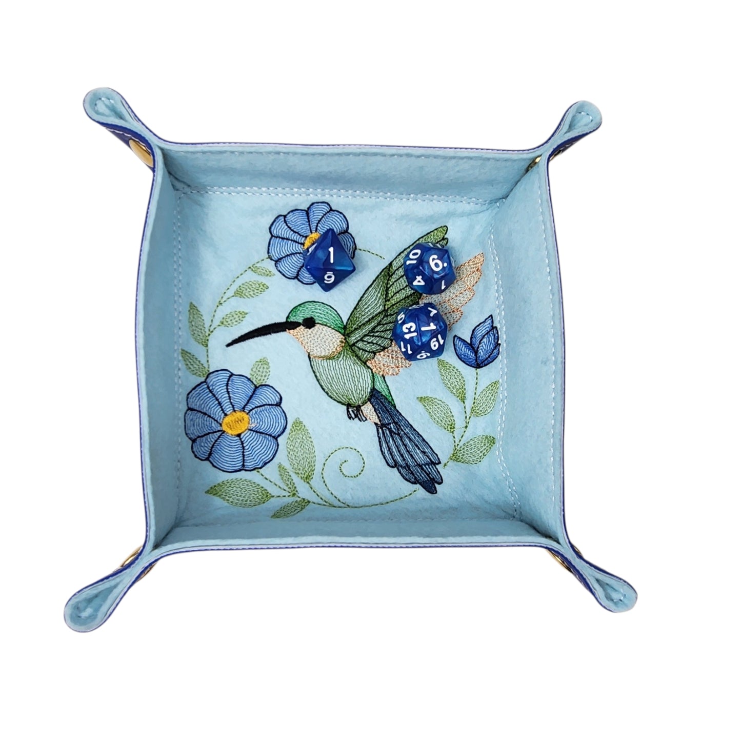 Humming bird and Morning Glory dice tray
