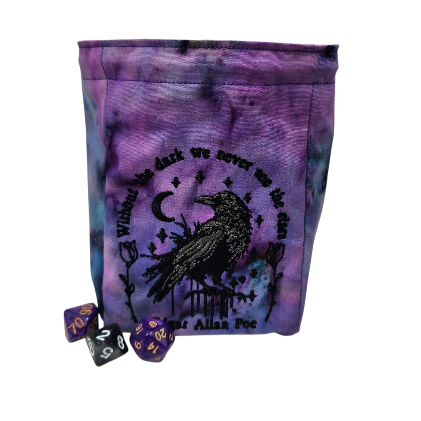 Raven dice bag, TTRPG