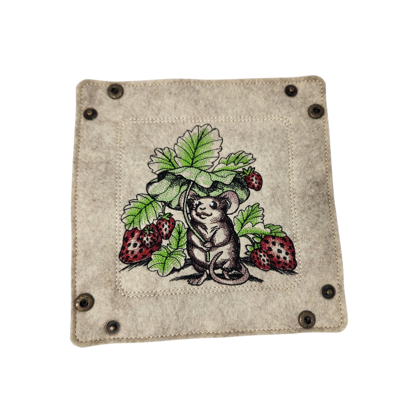 Strawberries and mouse dice tray