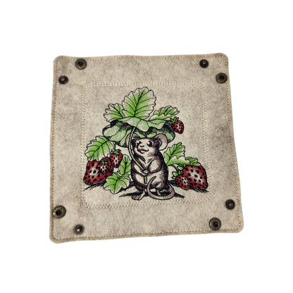 Strawberries and mouse dice tray