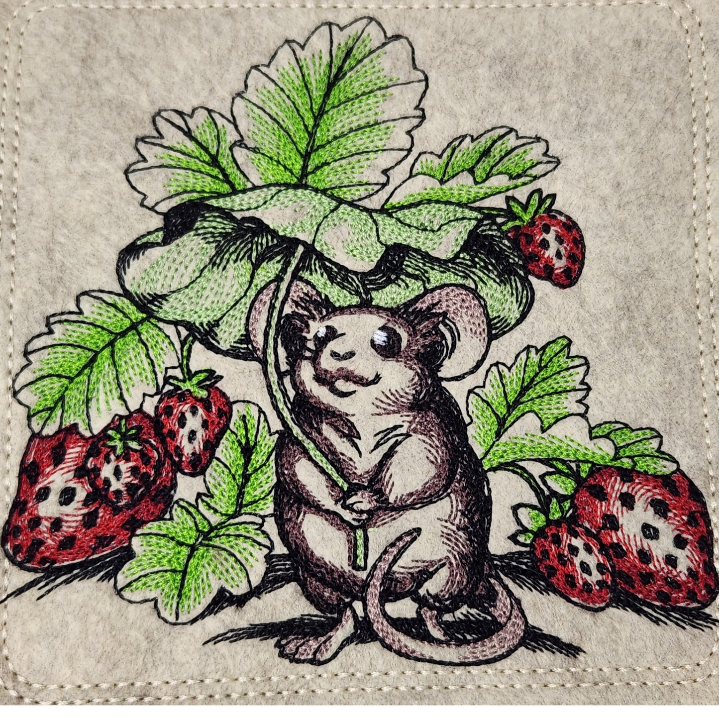 Strawberries and mouse dice tray
