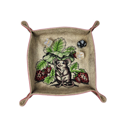 Strawberries and mouse dice tray