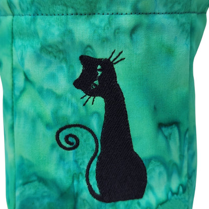 Black cat dice bag
