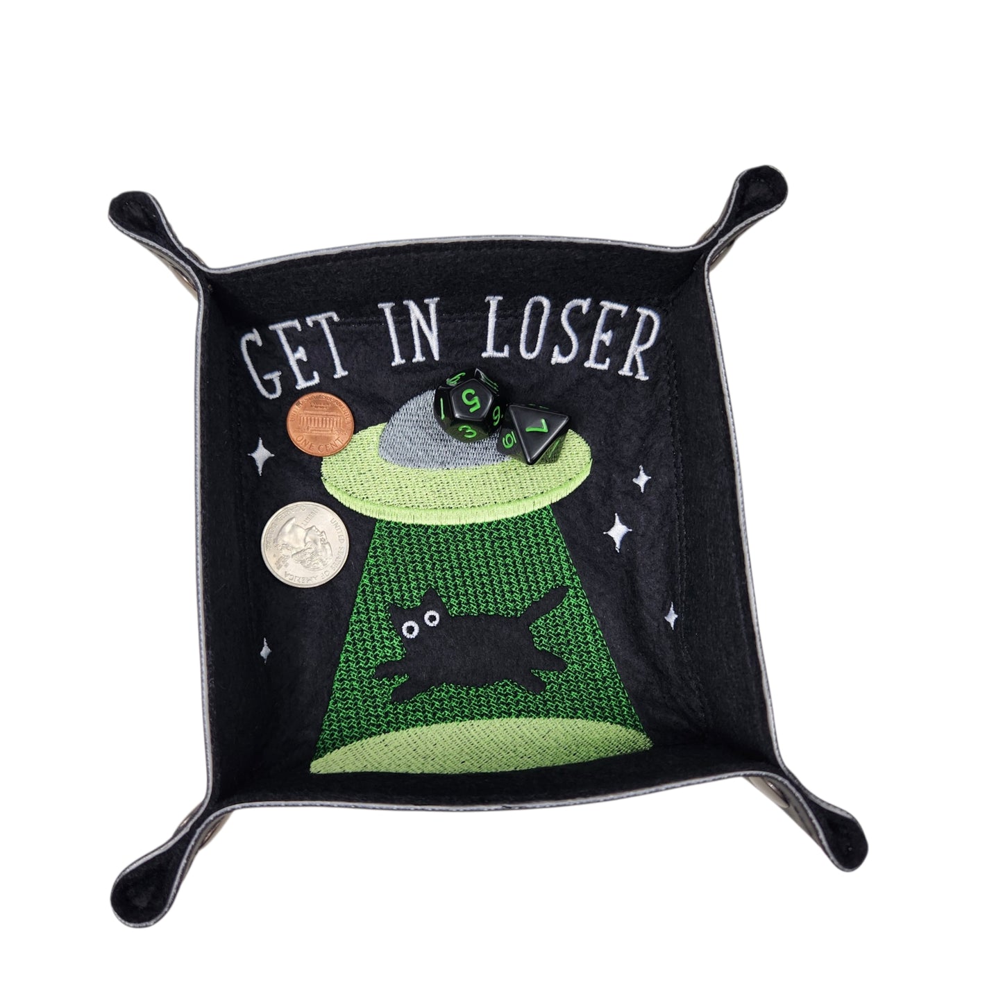 UFO visit dice tray