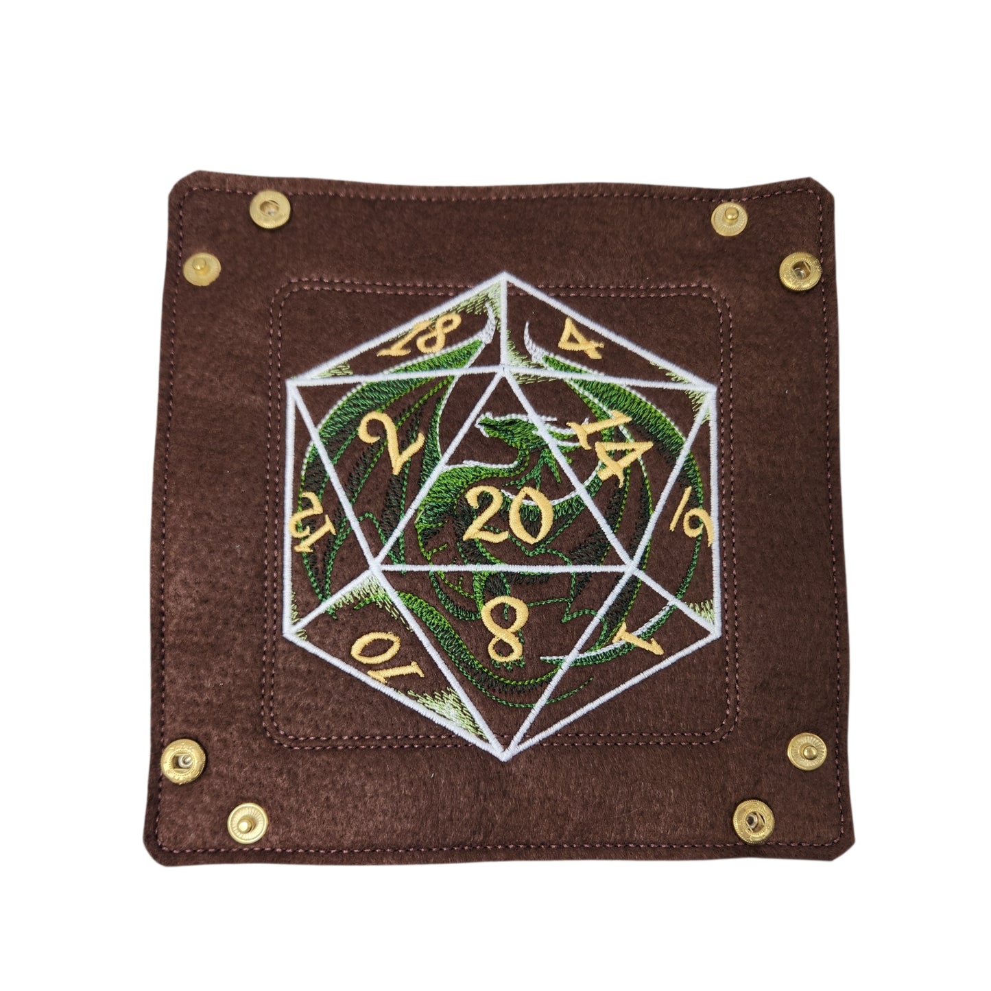 Dice Tray- D20 with dragon design