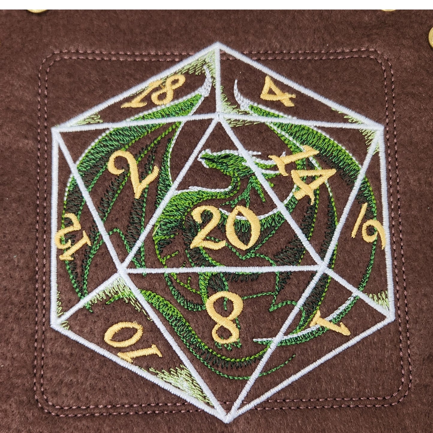Dice Tray- D20 with dragon design