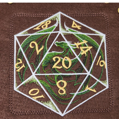 Dice Tray- D20 with dragon design